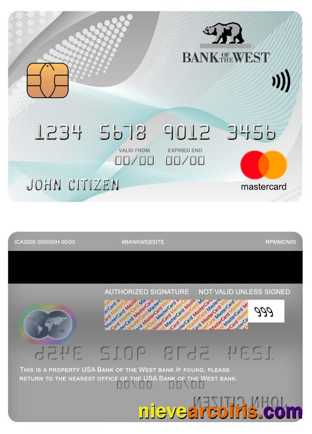 USA Bank of the West bank mastercard